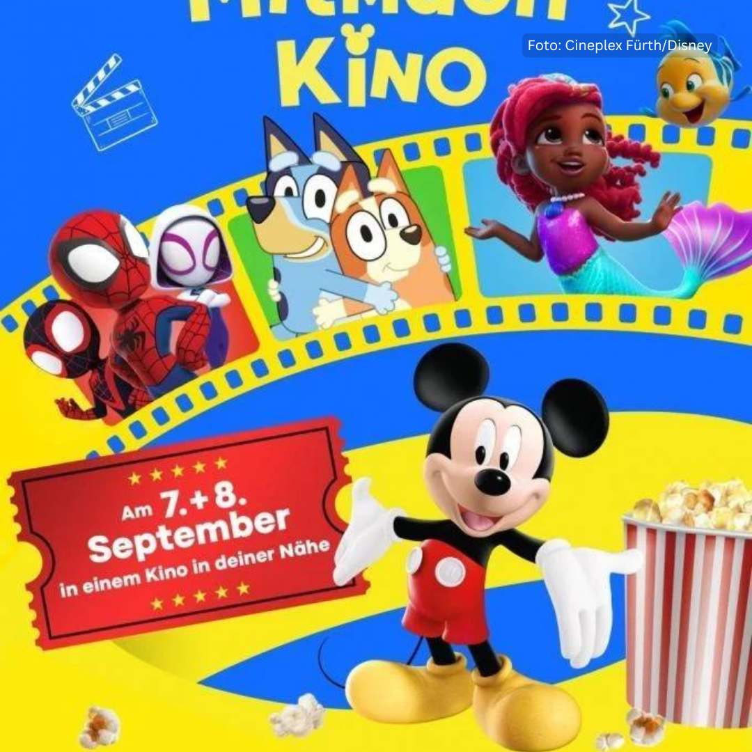 Kinder im Cineplex Fürth freuen sich auf das Disney Channel Mitmachkino Herbst 2024 – eine interaktive Kinovorführung mit ihren Lieblingsfiguren.