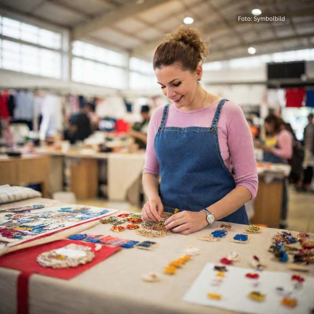 Besucher des Hobbykünstlermarktes in Oberasbach können handgefertigte Unikate entdecken und sich auf ein vielfältiges Angebot an kunsthandwerklichen Produkten freuen.