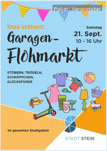 Garagen-Flohmarkt in Stein am 21. September: Schnäppchenjäger durchstöbern das gesamte Stadtgebiet auf der Suche nach besonderen Fundstücken.