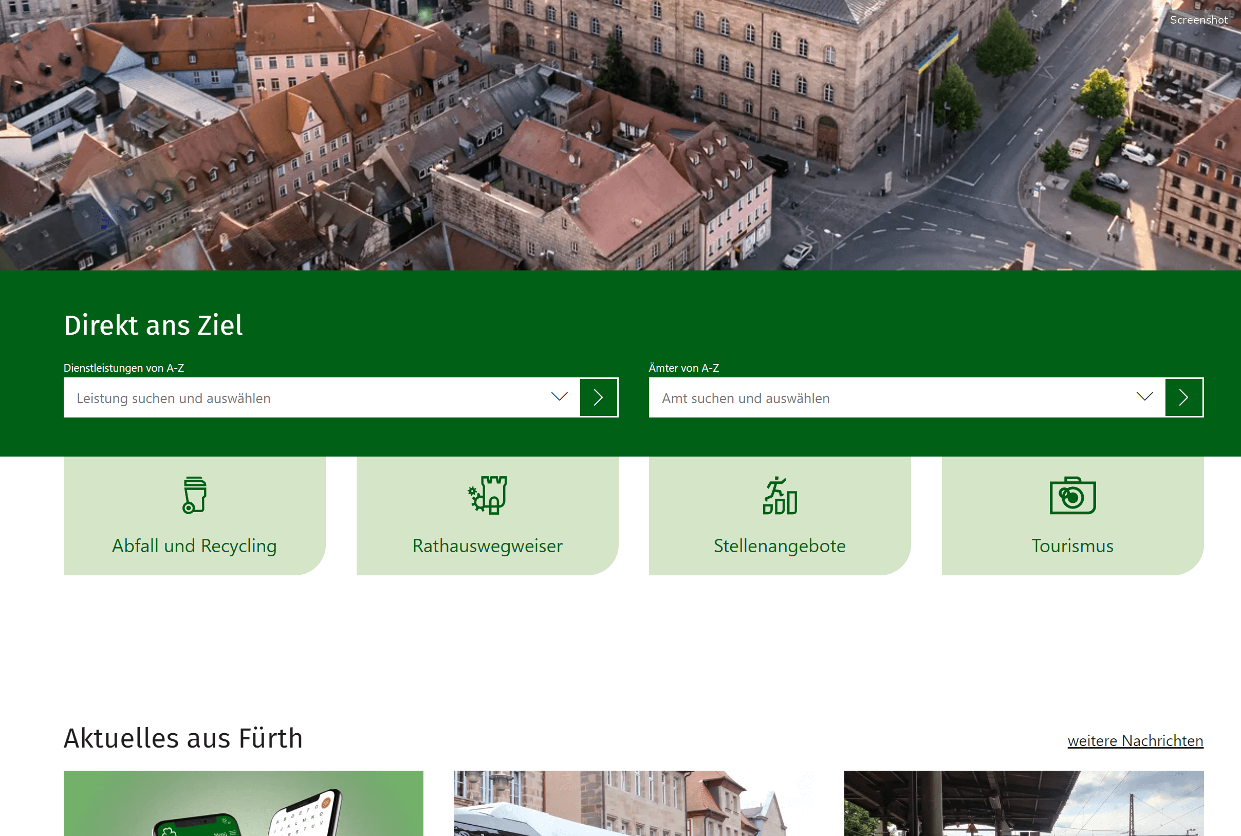 Neuer Webauftritt der Stadt Fürth: Modern und übersichtlich, rechtzeitig zur Michaeliskirchweih online