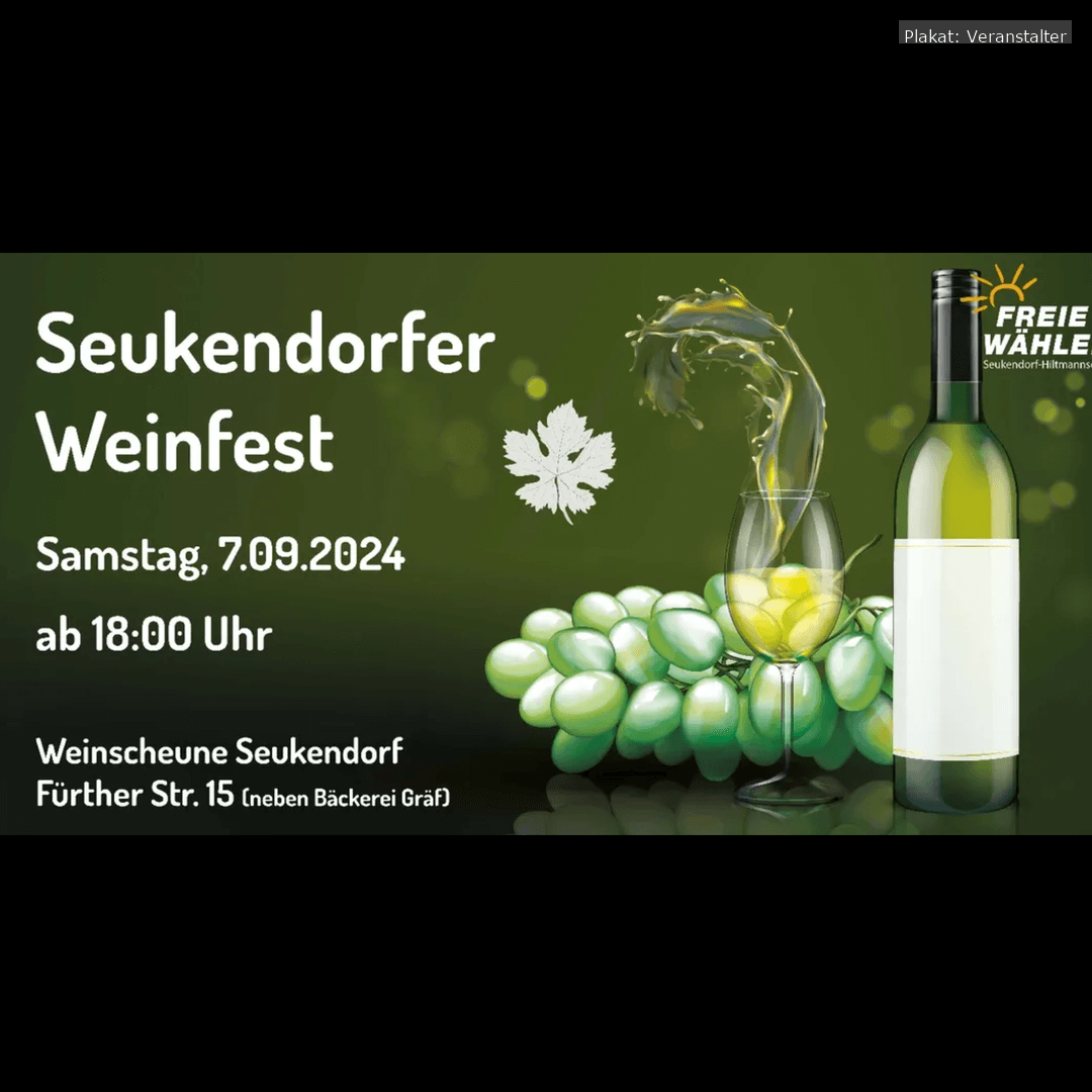 Die Weinscheune in Seukendorf ist am 7. September 2024 Schauplatz des traditionellen Weinfests, das mit einer Auswahl an regionalen Weinen und Spezialitäten lockt.